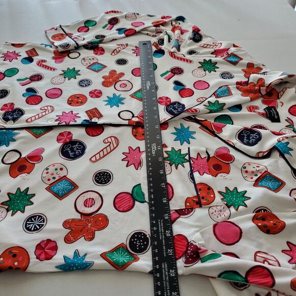 NWOT Kate Spade "Holiday Cookies" Soft Christmas Pajama 2-pc Set Sz L Pyjamacore - Picture 6 of 12